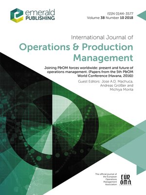 cover image of International Journal of Operations & Production Management, Volume 38, Number 10